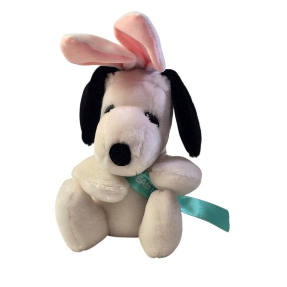 Vintage Snoopy Plush Ambassador Hallmark The Easter Beagle Bunny Ears Peanuts - Picture 5 of 11
